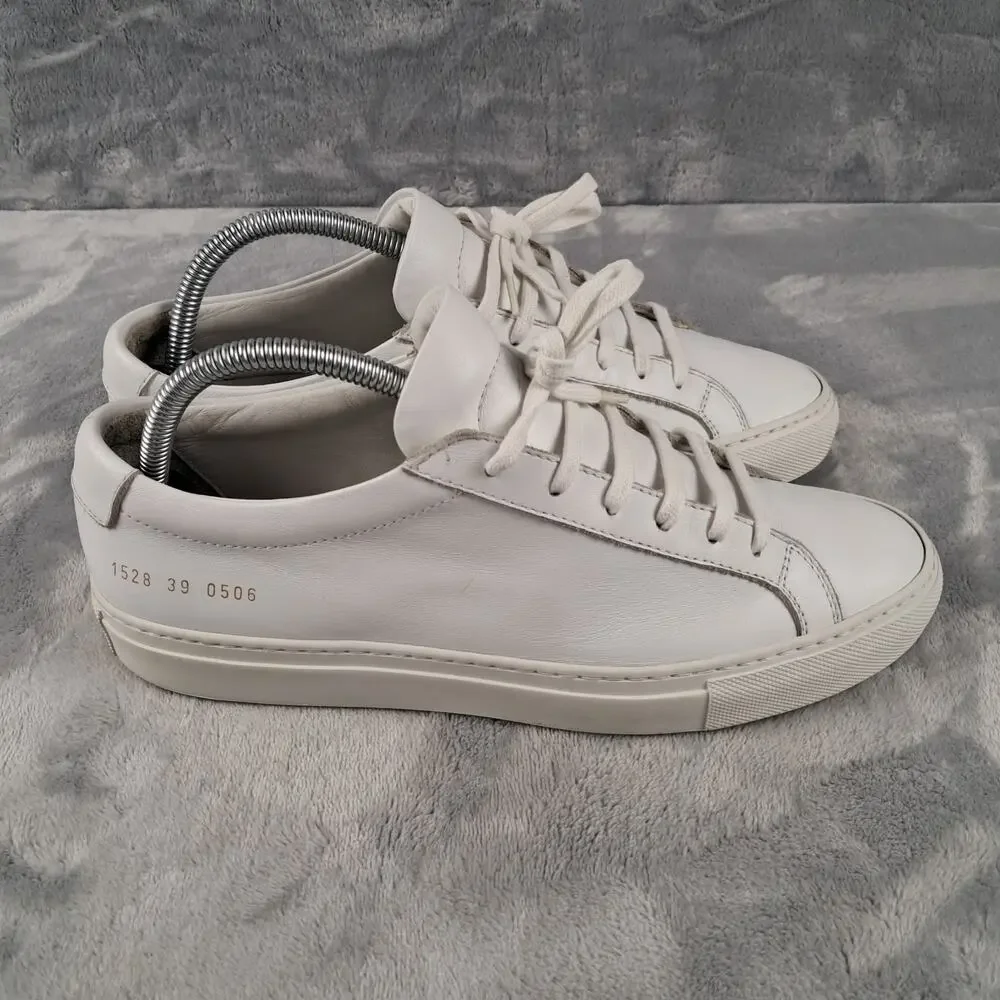 Common Projects Original Achilles Low White Leather Sneakers Men's EU 39 US 6.5